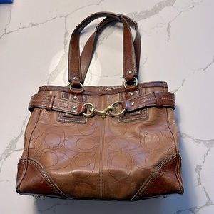 Genuine COACH Vintage Brown Leather Bag